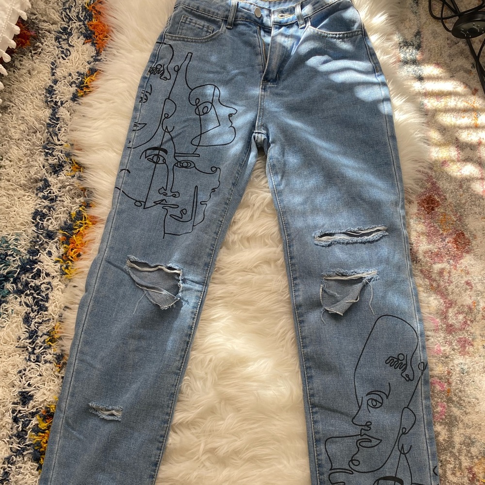 Abstract Baggy Jeans